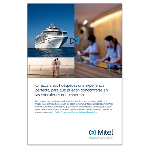  24 x 36 Poster Mounted to Foam Core - Mitel Mobile Real Time Poster - Spanish