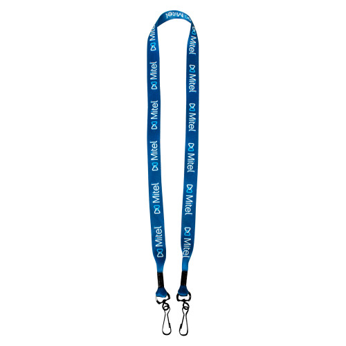  Navy 3/4 Inch Dye Sublimated Lanyard w/ Swivel Snap Hooks